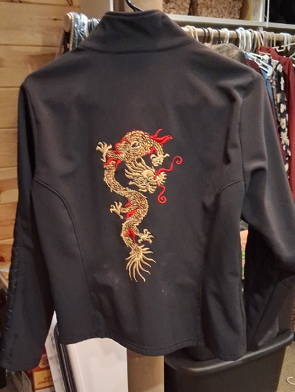 ObermeyerBlack Women's Dragon-Embroidered Jacket